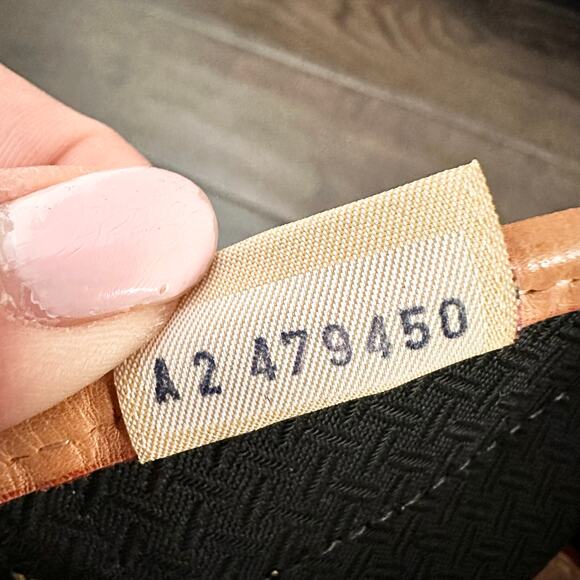 Dooney & Bourke Cabriolet Yellow Canvas Leather Trim Bucket Buckle Shoulder Bag - Picture 3 of 15